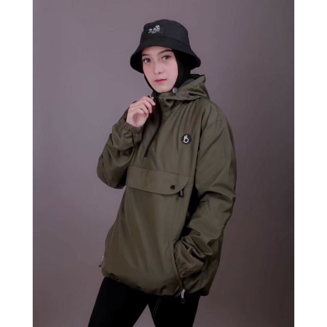 The Bojiel Green Army Jaket Cougle Simple Jaket Parasut Jaket Outdoor Jaket Cagoule JNK