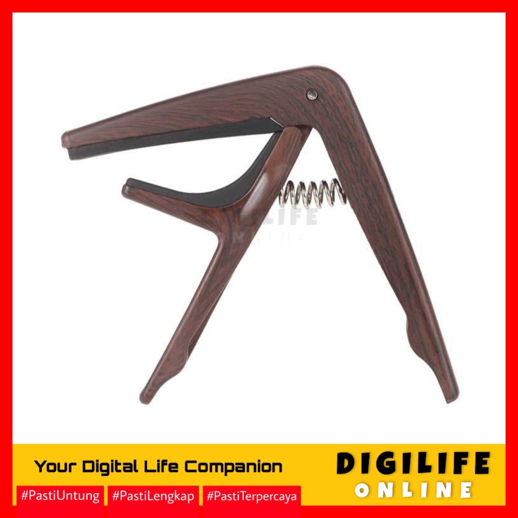 Capo Gitar Model Kayu Guitar Kapo Cokelat Wood Premium Design