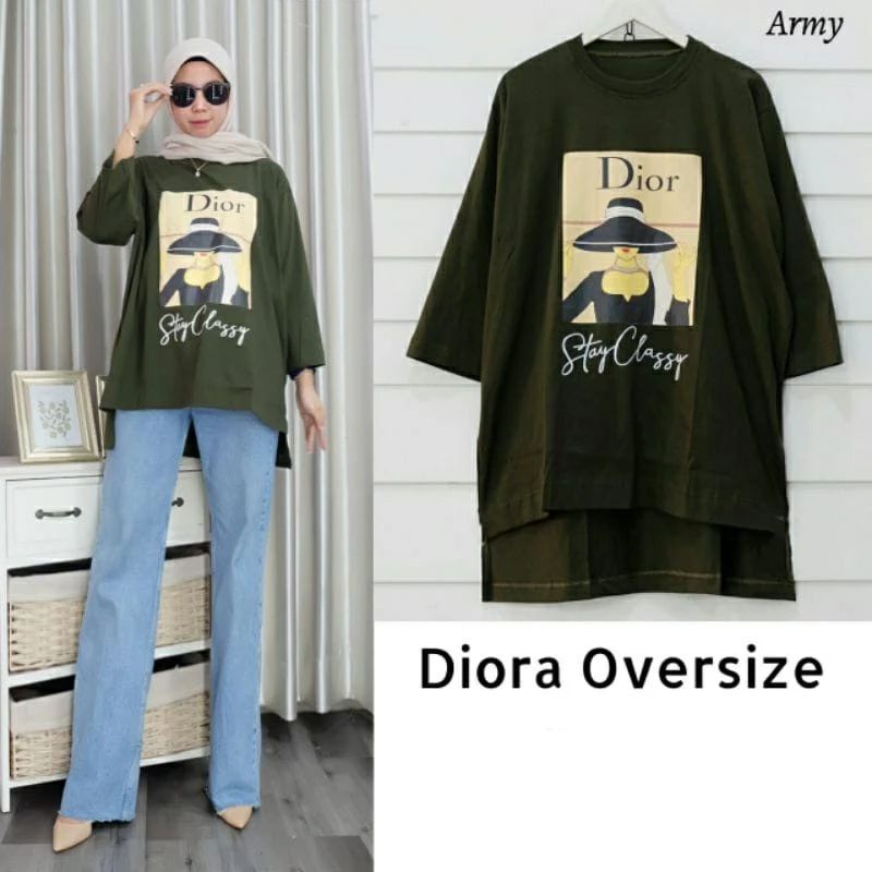 DIORA BLOUSE S M L XL XXL DAN XXXL DAPAT BAJU ATASAN WANITA TANPA HIJAB BLOUSE WANITA KOREA BAHAN KA