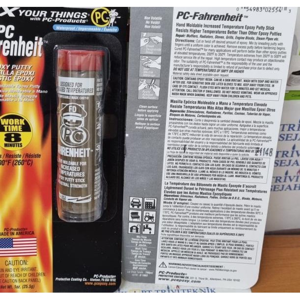 

Lem Epoxy PC Farenheit Epoxt Putty,Lem Serbaguna Fahrenheit 1 Oz