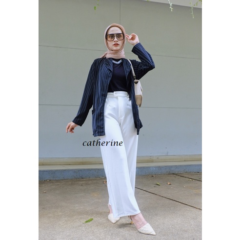 CELANA KULOT BUTTON / CELANA SCUBA / BAHAN TEBAL