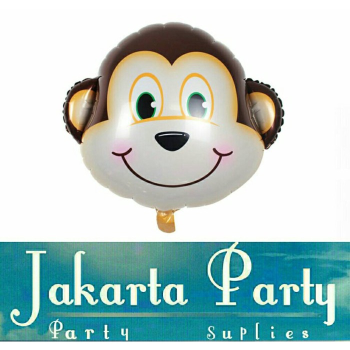 Balon Foil Kepala Monkey / Balon Kepala Monkey / Balon Hewan