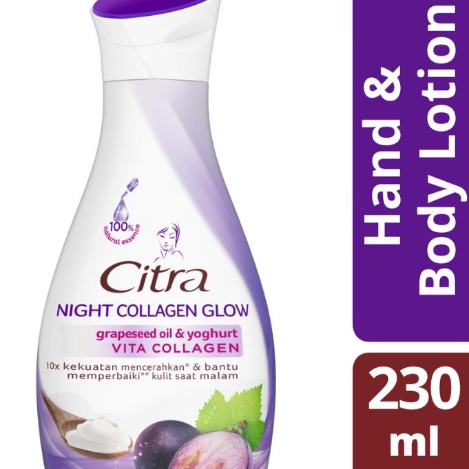 ♚ Citra Night Collagen Glow Hand & Body Lotion 230 ml ㄱ
