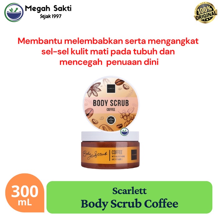 MGS - Scarlett Whitening Body Scrub Coffee 250 mL - Pelembab dan Mencerahkan