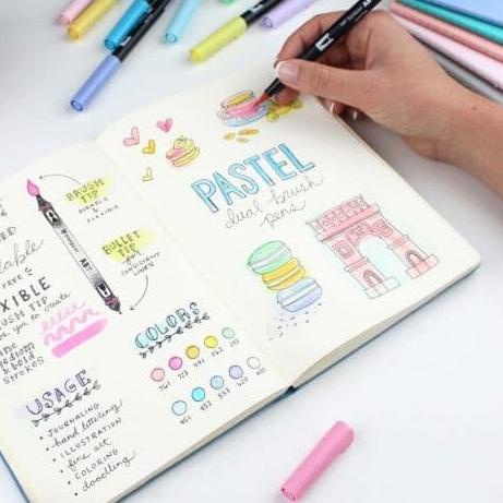 

Tombow Dual Brush Pen Set 10 Colors - PASTEL PALETTE