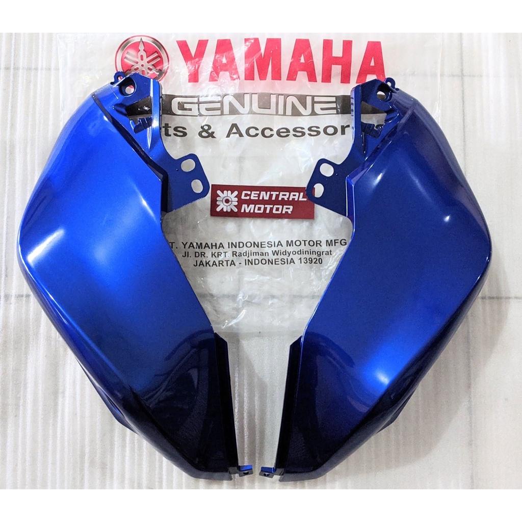 COVER SAYAP TANGKI TENGKI TANKI TENKI KONDOM SAMPING FAIRING KANAN KIRI SEPASANG BIRU METALIK R15 R 