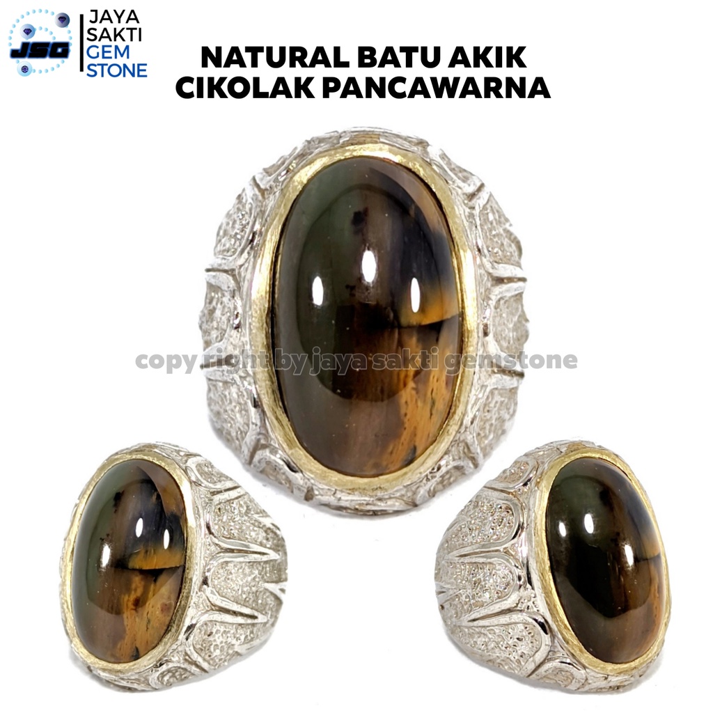 Natural Batu Cikolak Pancawarna Wood Garut CKG14