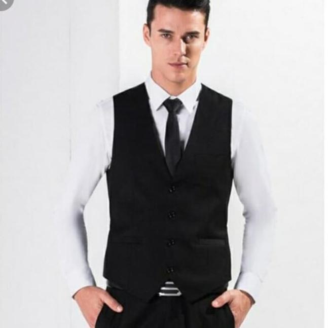 Rompi Pria Hitam-Vest Pria-Rompi Pria-Rompi-Vest Hitam-Rompi hitam - Hitam, M