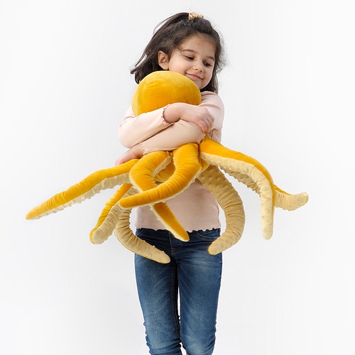 BLAVINGAD Boneka, gurita kuning, 50 cm