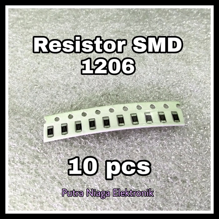 (10pcs) Resistor SMD 1206 510 Ohm Chip 510R Tahanan Code Marking: 511 putr4n14 Murah