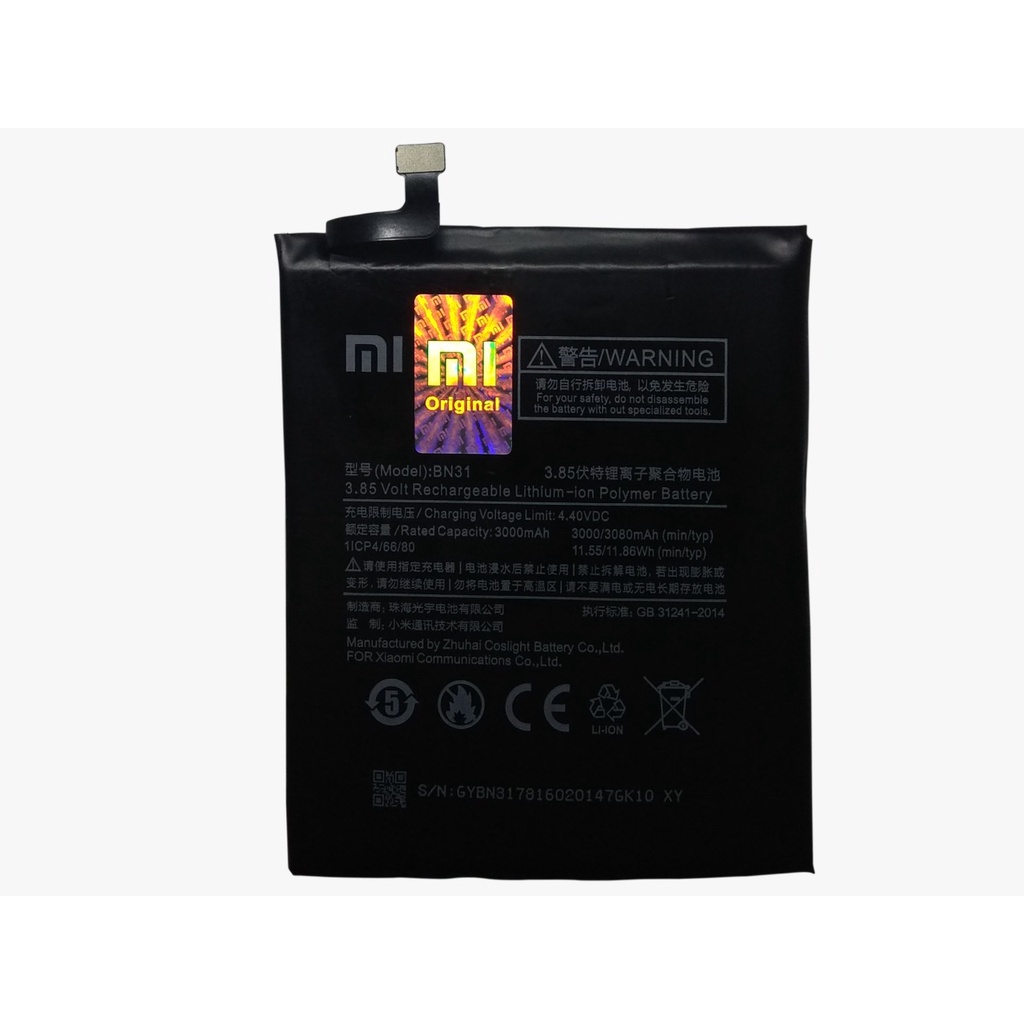 BATERAI XIAOMI 5X BATERAI BATTERY XIAOMI MI 5X BATERAI MI A1 BATERAI REDMI NOTE 5A BATTERY XIAOMI BN