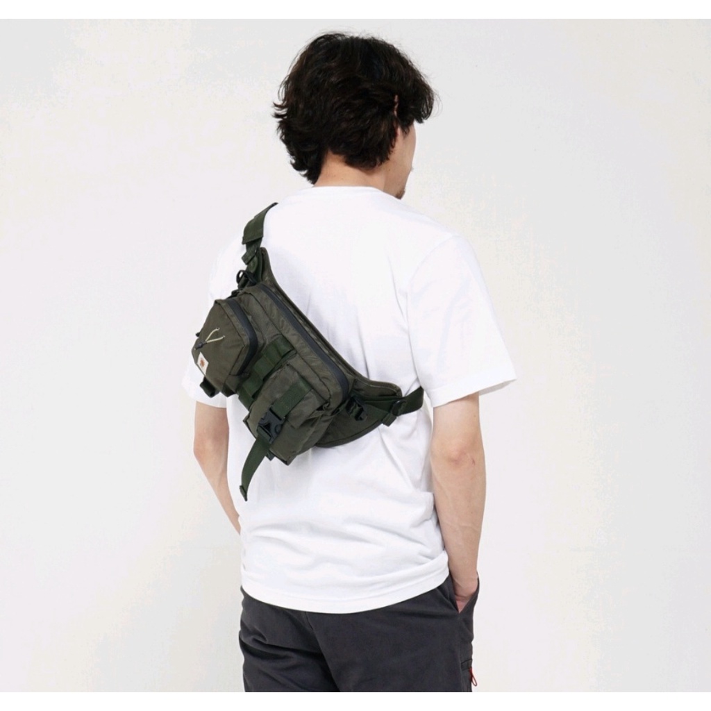 Tas Pinggang Original MGEE Waist Bag Outdoor Sling Bag Waterproof Yuma 001 Green dan Navy