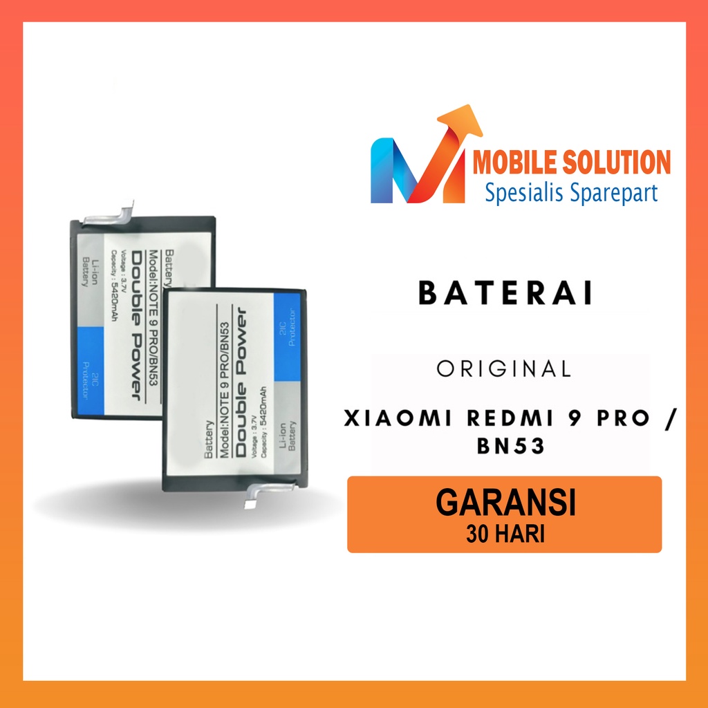 Grosir Baterai Xiaomi Redmi Note 9 Pro / Baterai Xiaomi BN53 Garansi 1 Bulan + Packing