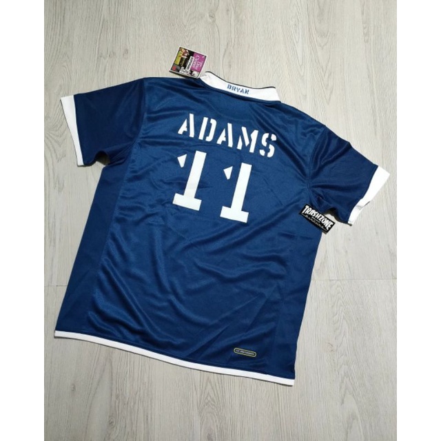 [ New Old Stock ©2009 ] BRYAN  ADAMS Soccer Jersey T-Shirt (Blue) KAOS BAND IMPORT ORIGINAL