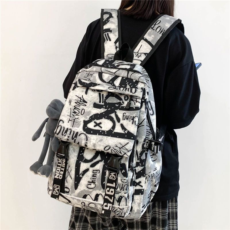 tas ransel import tas slempang emory fashion cewek☜ↂRansel grafiti jalanan trendi versi Korea fashion ransel berkapasitas besar pria dan wanita keren tas sekolah trendi cocok untuk semua