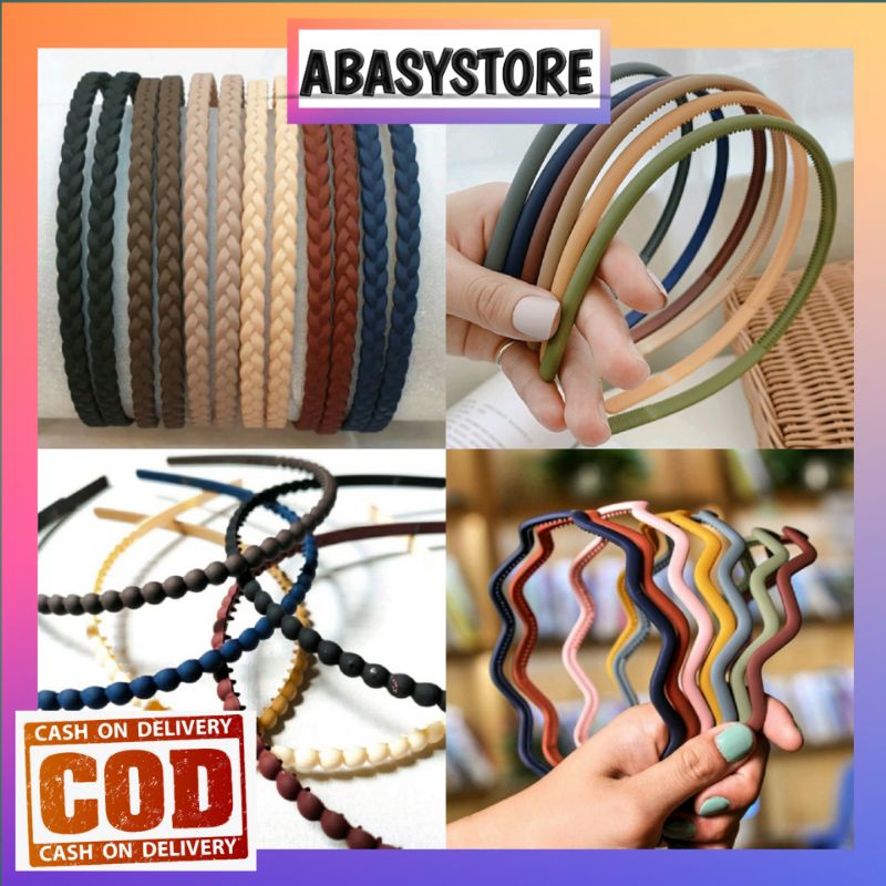 Bando korea doff polos bando thin matte headband bando matte bando premium warna