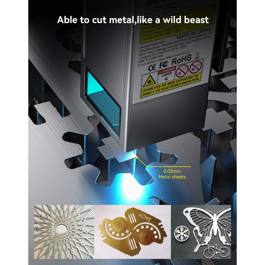 Original Atomstack X20 Pro Laser Engrave Machine 20W Laser Air Assist