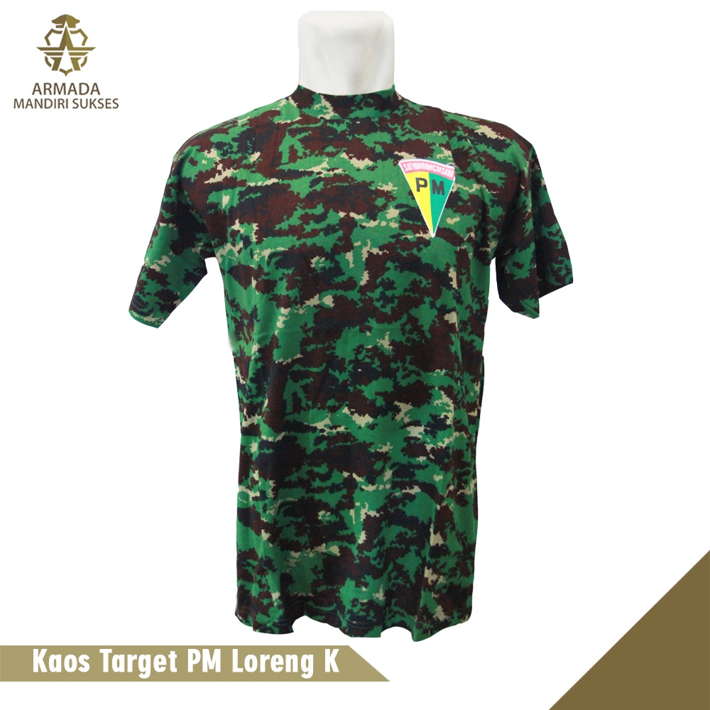 Kaos Target PM Logo Loreng - Kaos PM Target Loreng