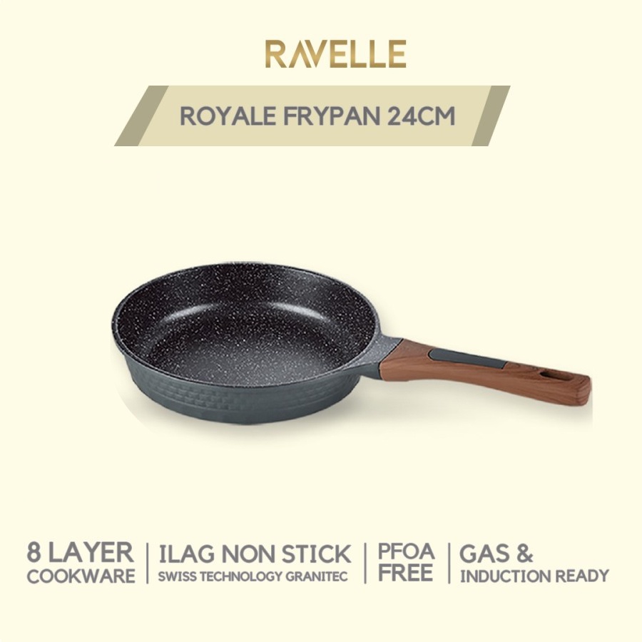RAVELLE ROYALE Ilag Granite Fry Pan Penggorengan 24 Cm