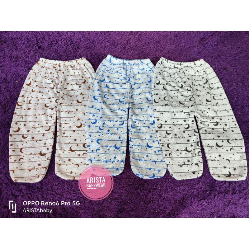 ARISTAbaby - (3PCS) celana selek bayi / celana panjang ujung tutup kaki bayi full motif