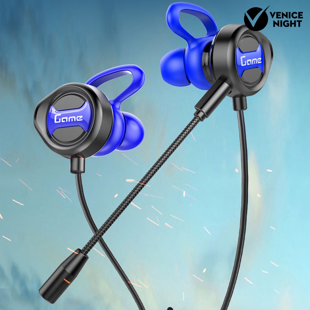 (VNEP) (Berkabel) G31 Earphone High Fidelity Kebisingan Membatalkan Ringan 3.5mm Stereo Olahraga In-Ear Gaming Earbud untuk Menelepon