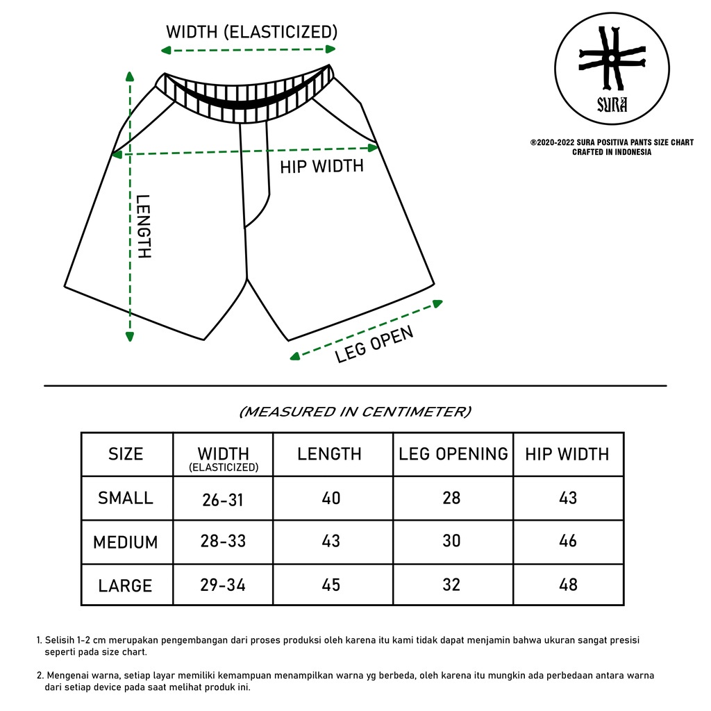 Sura Positiva - Board Short (Sharah) Green Army