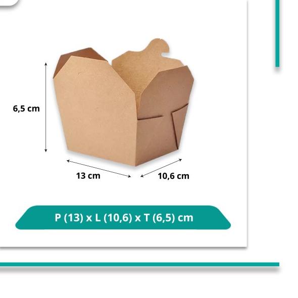 

VirtusPack/Eco Friendly /Paper Lunch Box/ Kraft Deli Box 800 ml / 50ml