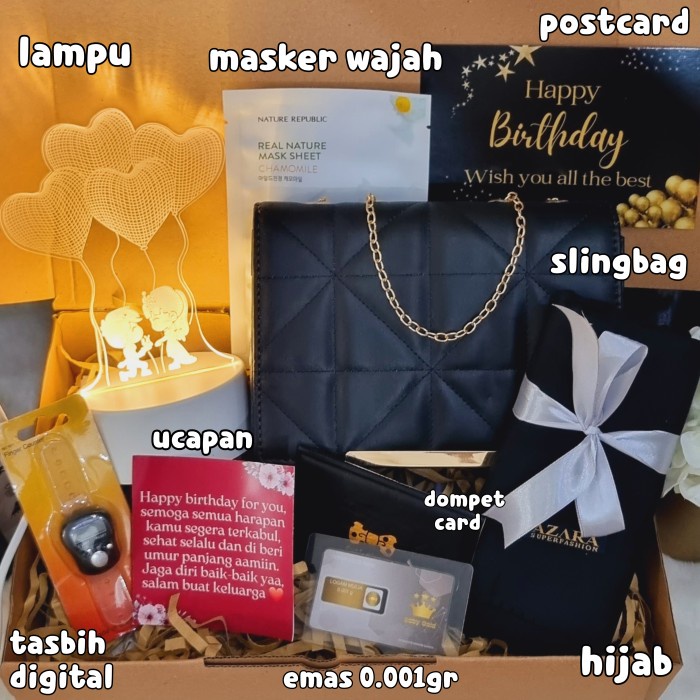 

(COD) hampers hijab / kado cewek / hadiah ulang tahun - CANTIK - HIJAB
