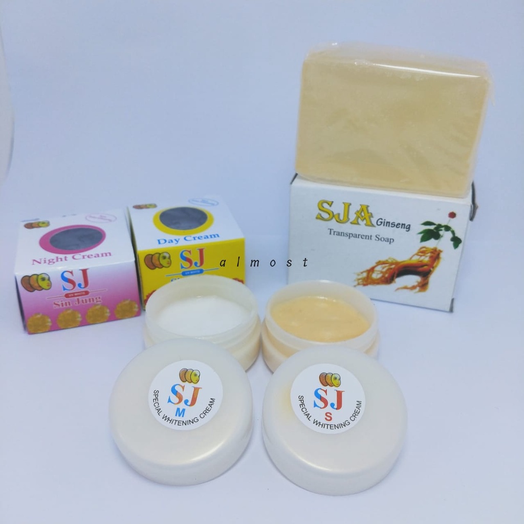 PAKET CREAM SJ TOPENG SIANG DAN MALAM PLUS SABUN SJA GINSENG ORIGINAL BPOM / Set Cream SJ Topeng Sia