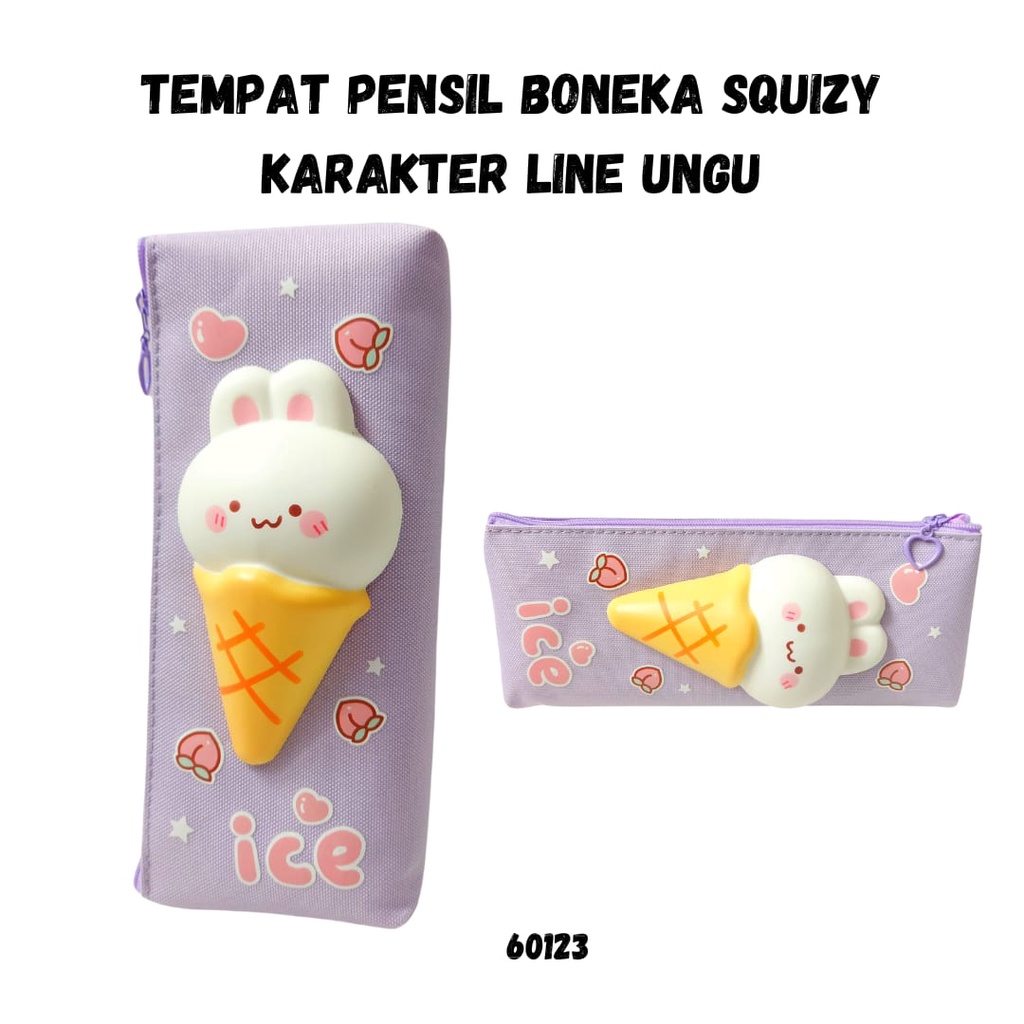 Kotak pensil Squizy Line anak perempuan lucu &amp; lembut