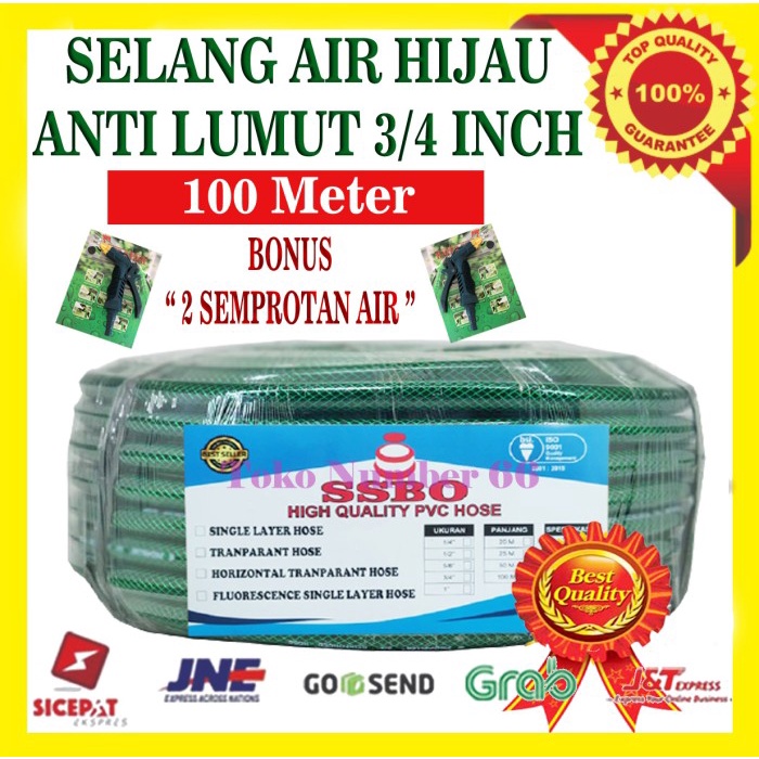 Termurah Selang Air 3/4 Inch Selang Air Hijau Anti Lumut 100 Meter Murah Cod