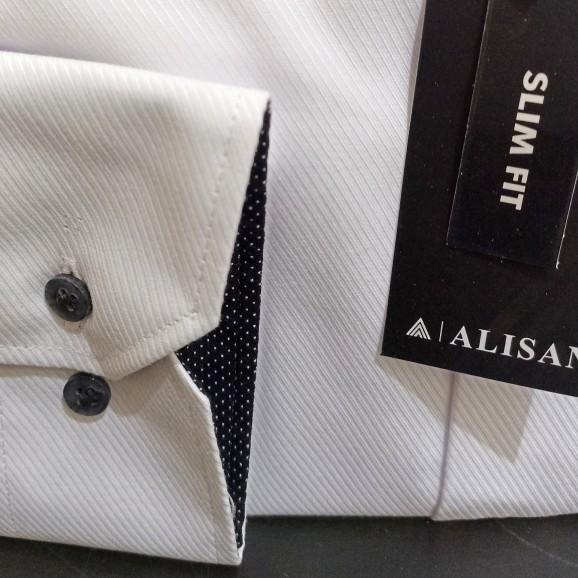 Kemeja Alisan Dobby Putih Panjang Slimfit - L