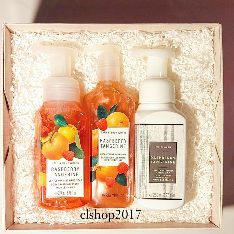 BBW RASPBERRY TANGERINE GIFT SET PAKET BATH &amp; BODY WORKS