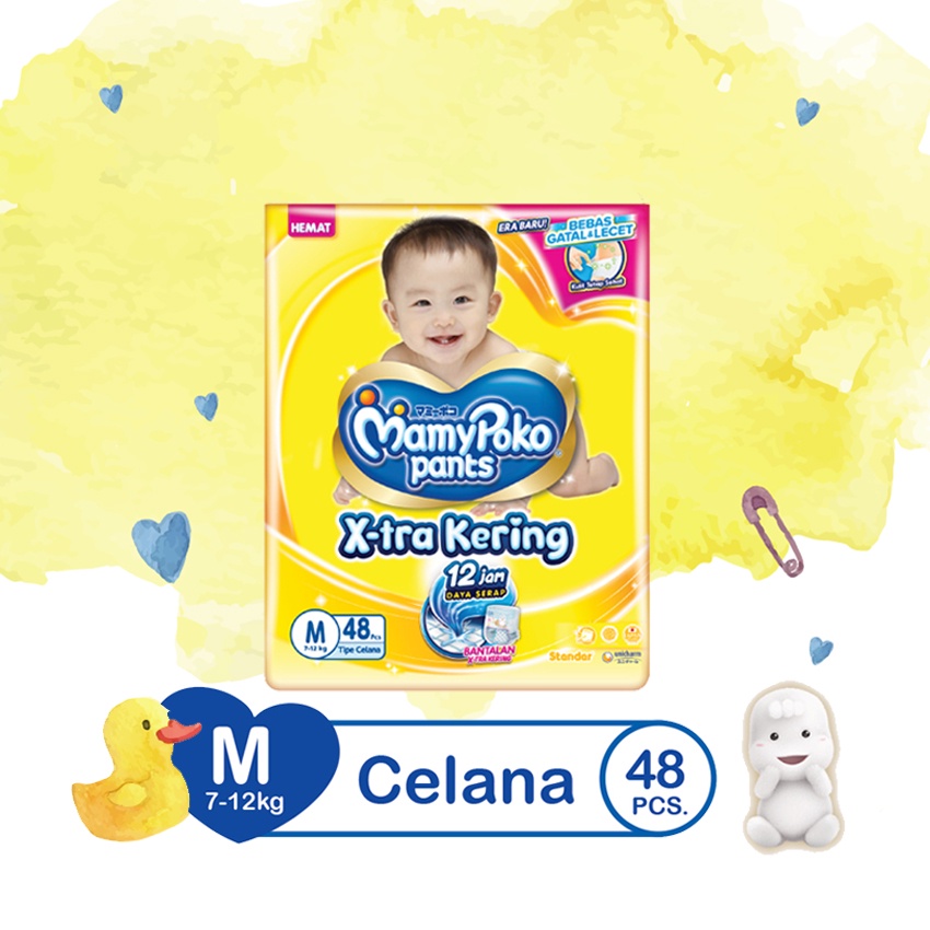 Mamypoko Pants X-tra Kering M48 - Mamypoko Popok Celana Standar M 48