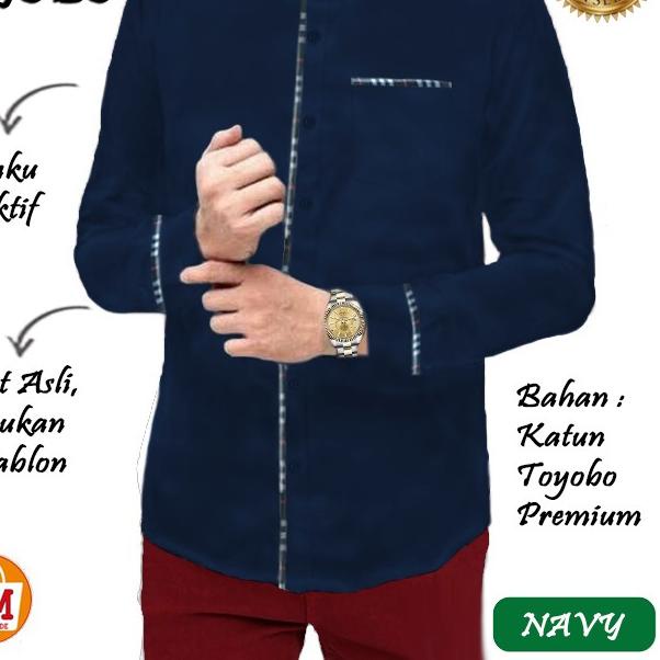 LM 22545-22551 Baju Koko Pria Lengan Panjang TOYOBO MICRO - Coksu Micro, M