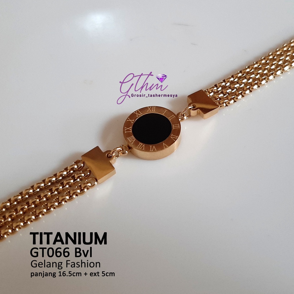 Gelang Titanium Wanita BVL Pearl Perhiasan Fashion Import Premium GT066