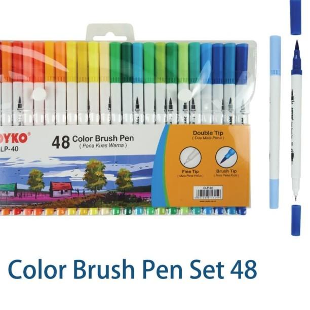 

Joyko Double Tip Brush Pen Set 48 Colors (CLP-40)