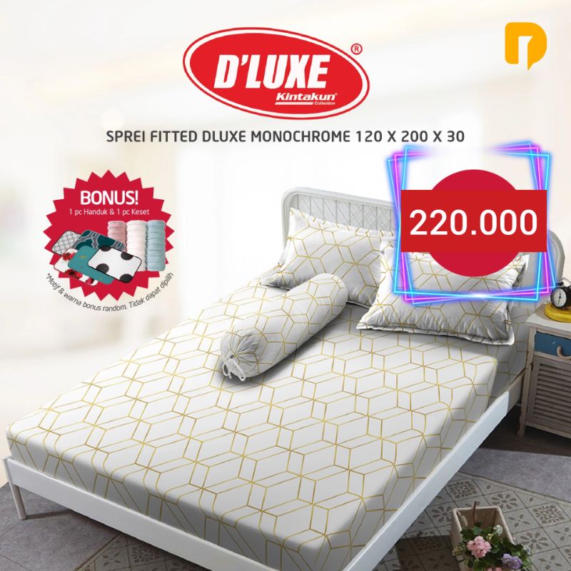 Kintakun Sprei Fitted Dluxe Monochrome 120 x 200 x 30