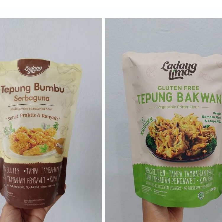 

Tepung Bumbu Serba Guna, Pisang Goreng & Bakwan Gluten Free, Non MSG, Non Pengawet Ladang Lima