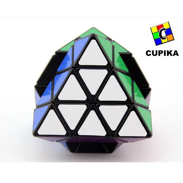 Rubik Pyraminx doubel atas bawah Pyraminx Blackbase Original Piramid