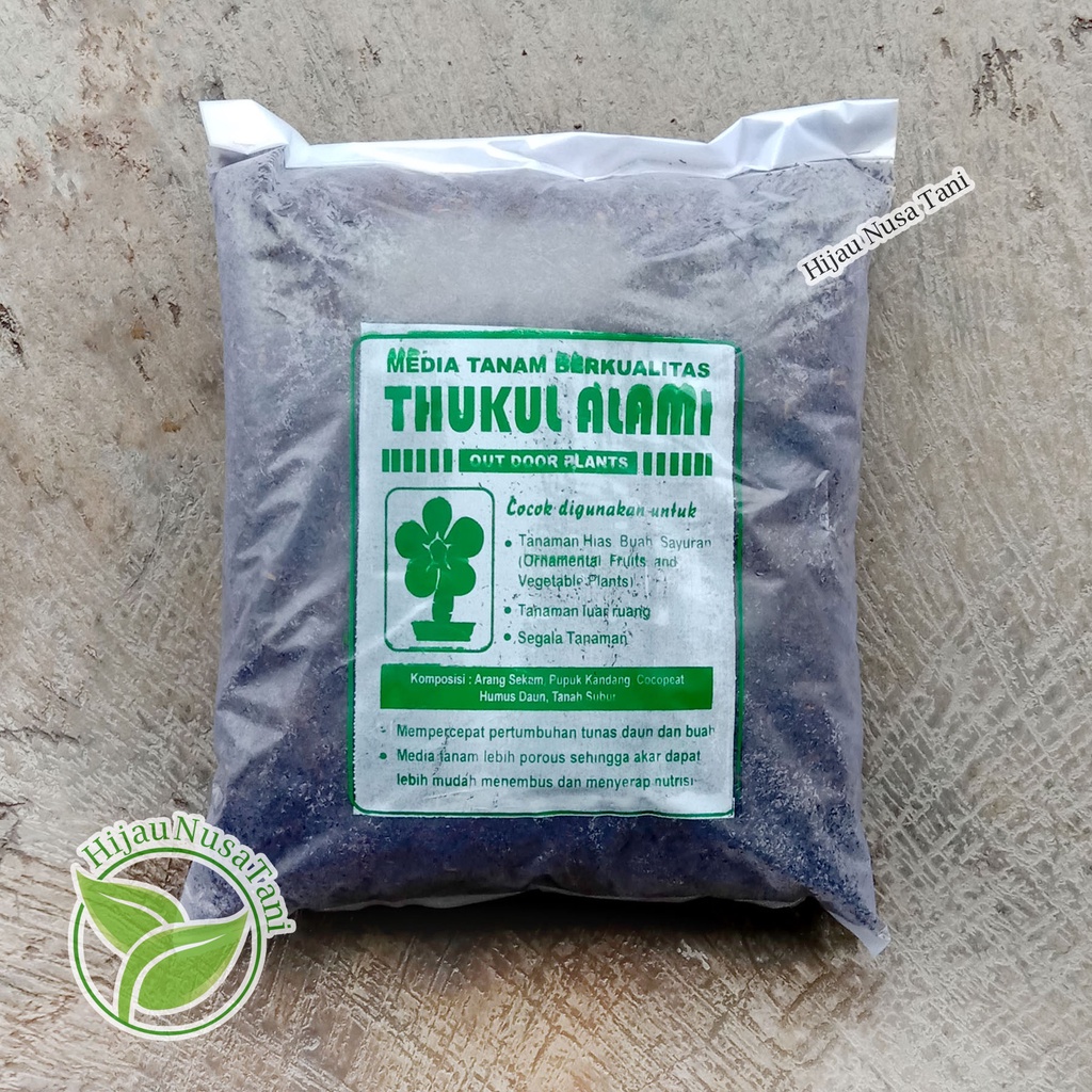 MEDIA TANAM THUKUL ALAMI (plastik 30x45 cm berat 3-5 kg)  -  Organik Siap Pakai untuk semua jenis ta
