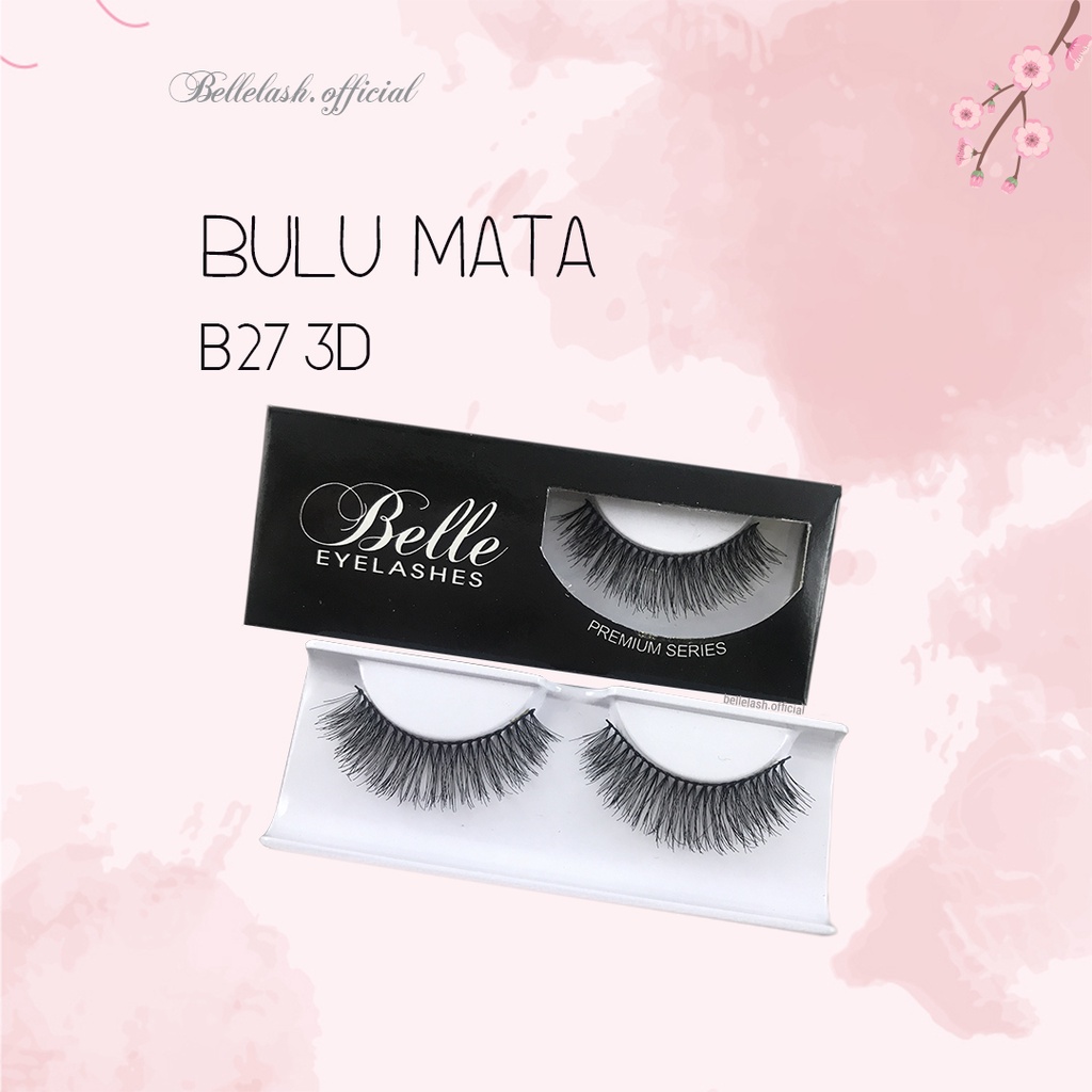 B27 3D Bulu Mata Palsu Handmade Natural False Eyelash EyeLashes
