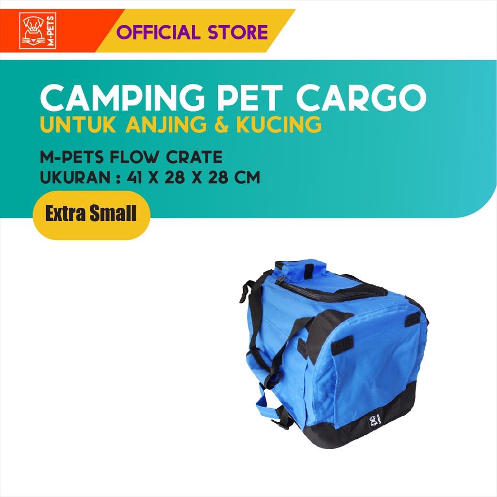 M-Pets Flow Crate Camping Pet Cargo XS / Kandang Travel Rangka Besi