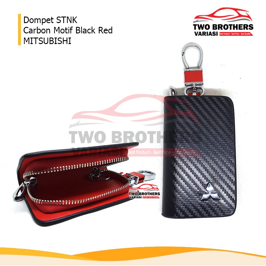 Dompet Stnk Mobil Carbon Motif Black Red Mitsubishi