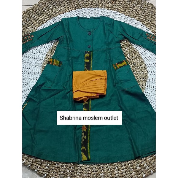 BIG SALE .  Cuci Gudang Promo Dannis Gamis Anak Perempuan JA DTR ARMY Size 0 - 2