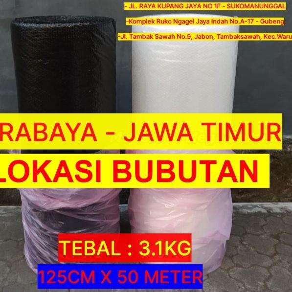 

Bubble Wrap Roll Hitam / Bening 125 Cm x 50 Meter - HITAM, TEBAL 2.1KG