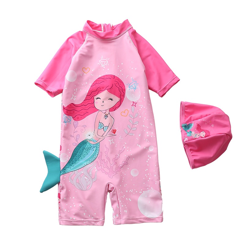 Baju Renang Jumpsuit FLAMINGGO dan MERMAID Swimsuit Renang Pakaian Renang LUCU JV