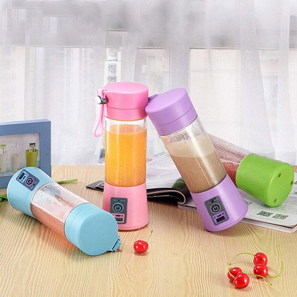 Blender Juice Cup Mini Portable mini USB electric /Blender Mini Portable Juicer Cup Electric / Juicer Cup 400ml  Mata Pisau Rechargeable / Alat Pembuat Minuman Jus Buah Sayur Elektrik tanpa