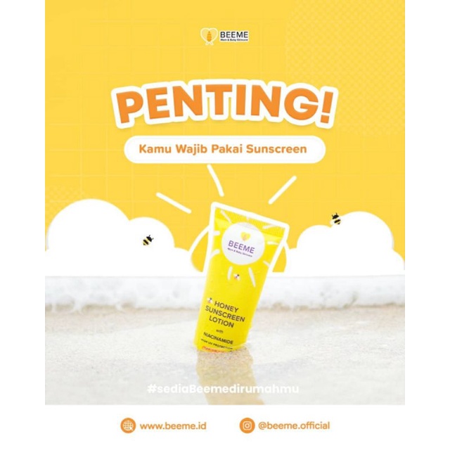 Beeme Honey Sunscreen Lotion Niacinamide SPF50+++ - Tabir Surya