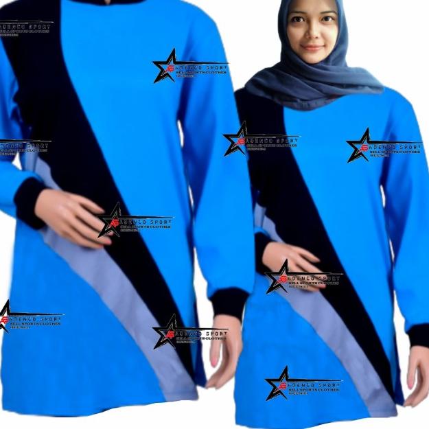 Kaos Olahraga Muslim/Baju Atasan Olahraga Model Muslim - pink, M